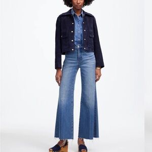 Madewell Petite Flared Wide-Leg Crop Jeans